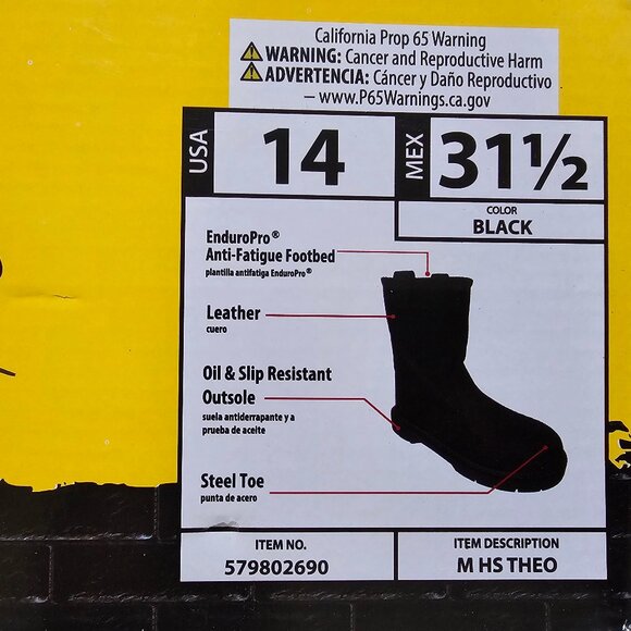 Herman Survivors Pull On Steel Toe Leather Work Boots Theo Oil Slip Resist Sz 14 - Picture 7 of 9